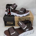 men's rexine semi formal sandals sng1 brown