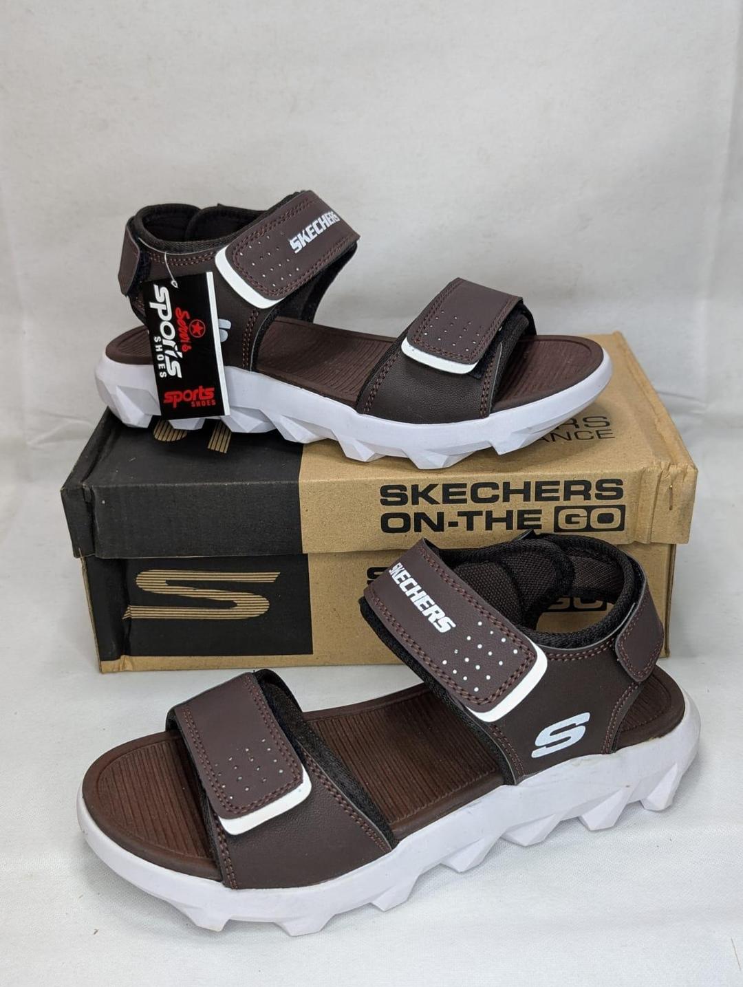 men's rexine semi formal sandals sng1 brown