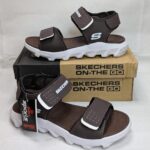 men's rexine semi formal sandals sng1 brown
