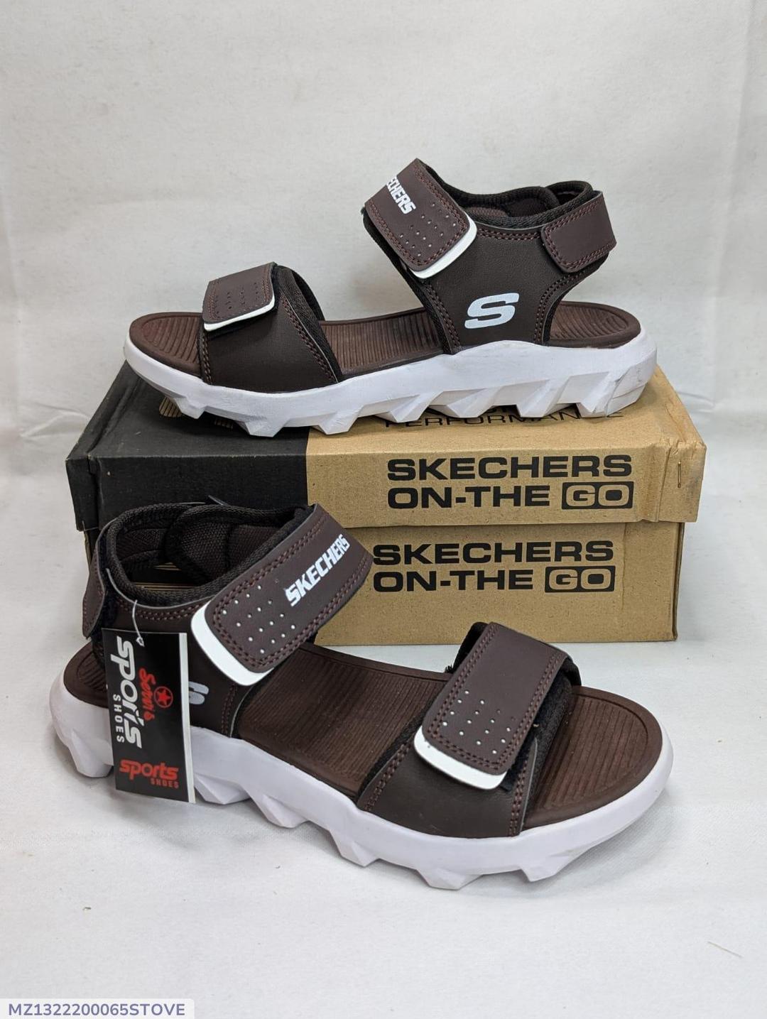 men's rexine semi formal sandals sng1 brown