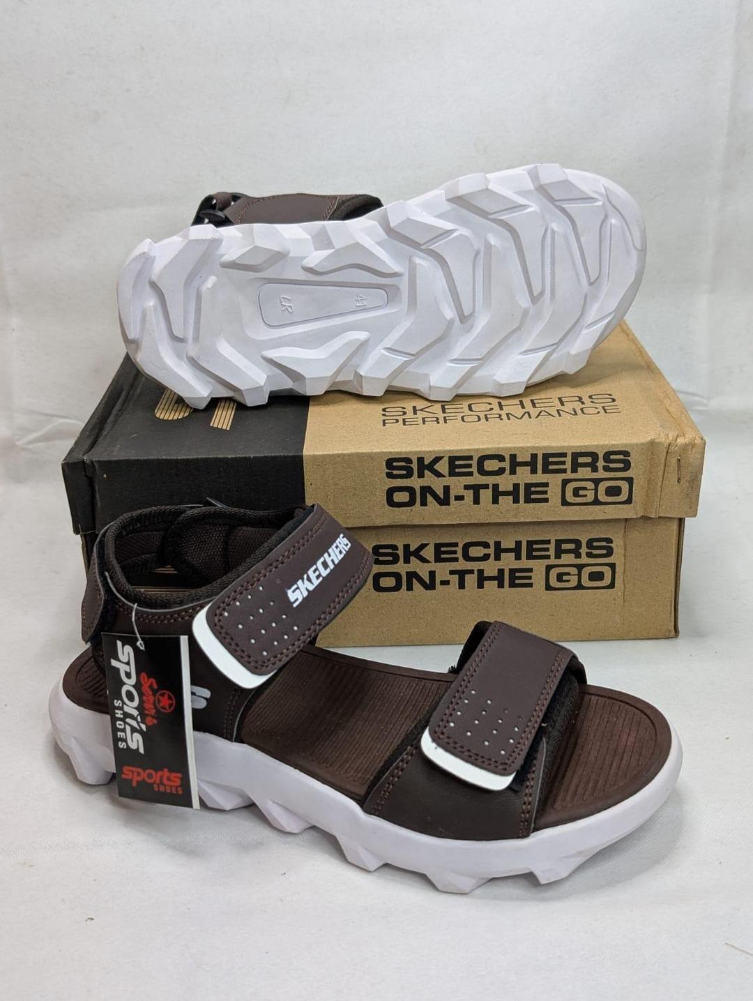 men's rexine semi formal sandals sng1 brown