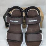 men's rexine semi formal sandals sng1 brown