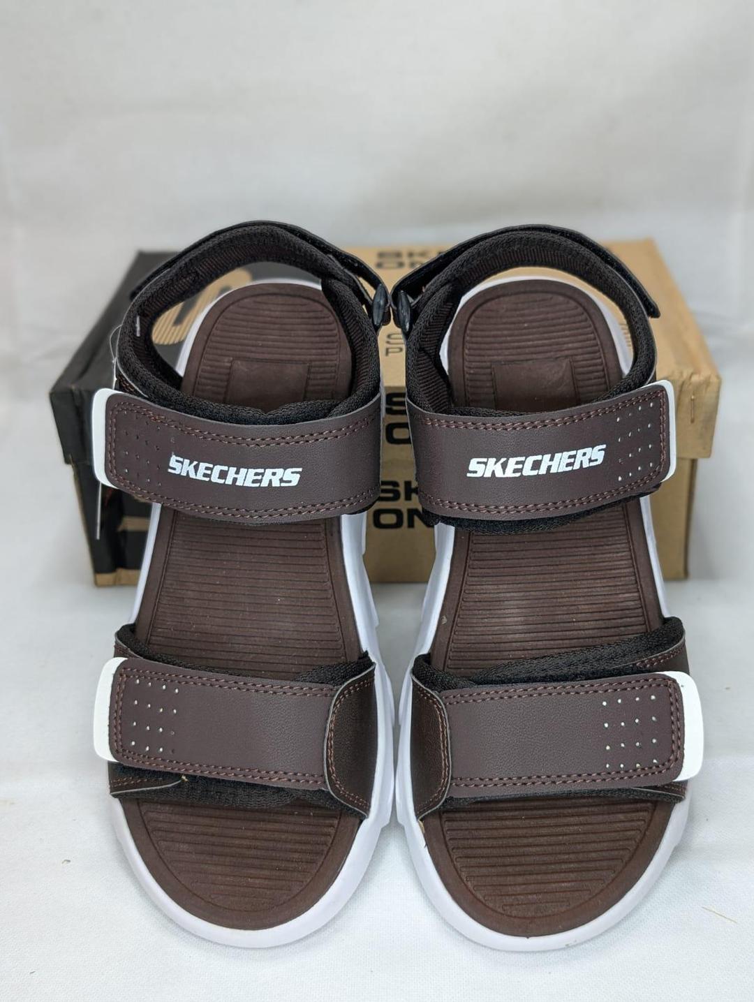 men's rexine semi formal sandals sng1 brown