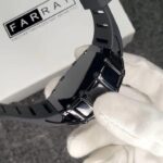 richard black belt skeleton watch