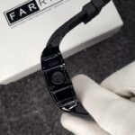 richard black belt skeleton watch