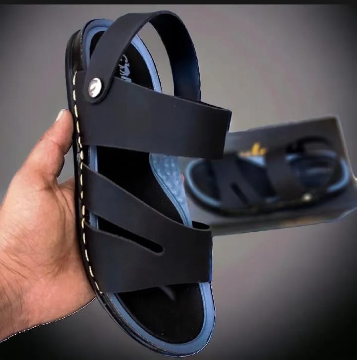 men's synthetic leather fancy sandals