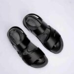 men's synthetic leather fancy sandals