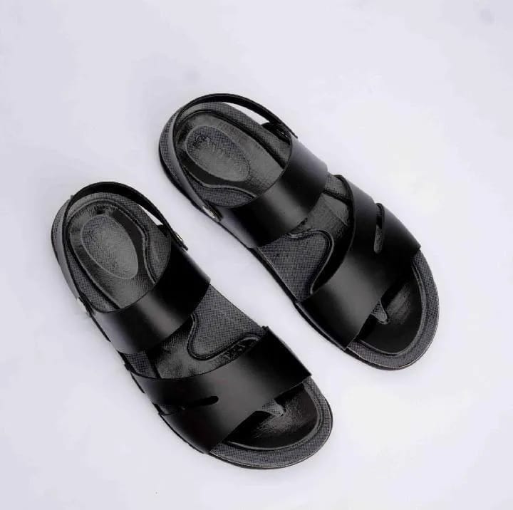 men's synthetic leather fancy sandals