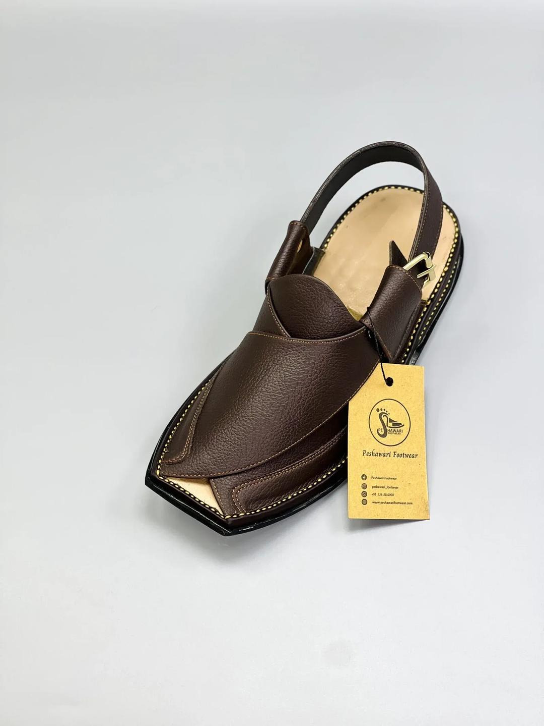 peshawar zalmi inspired brown peshawari chappal – premium leather