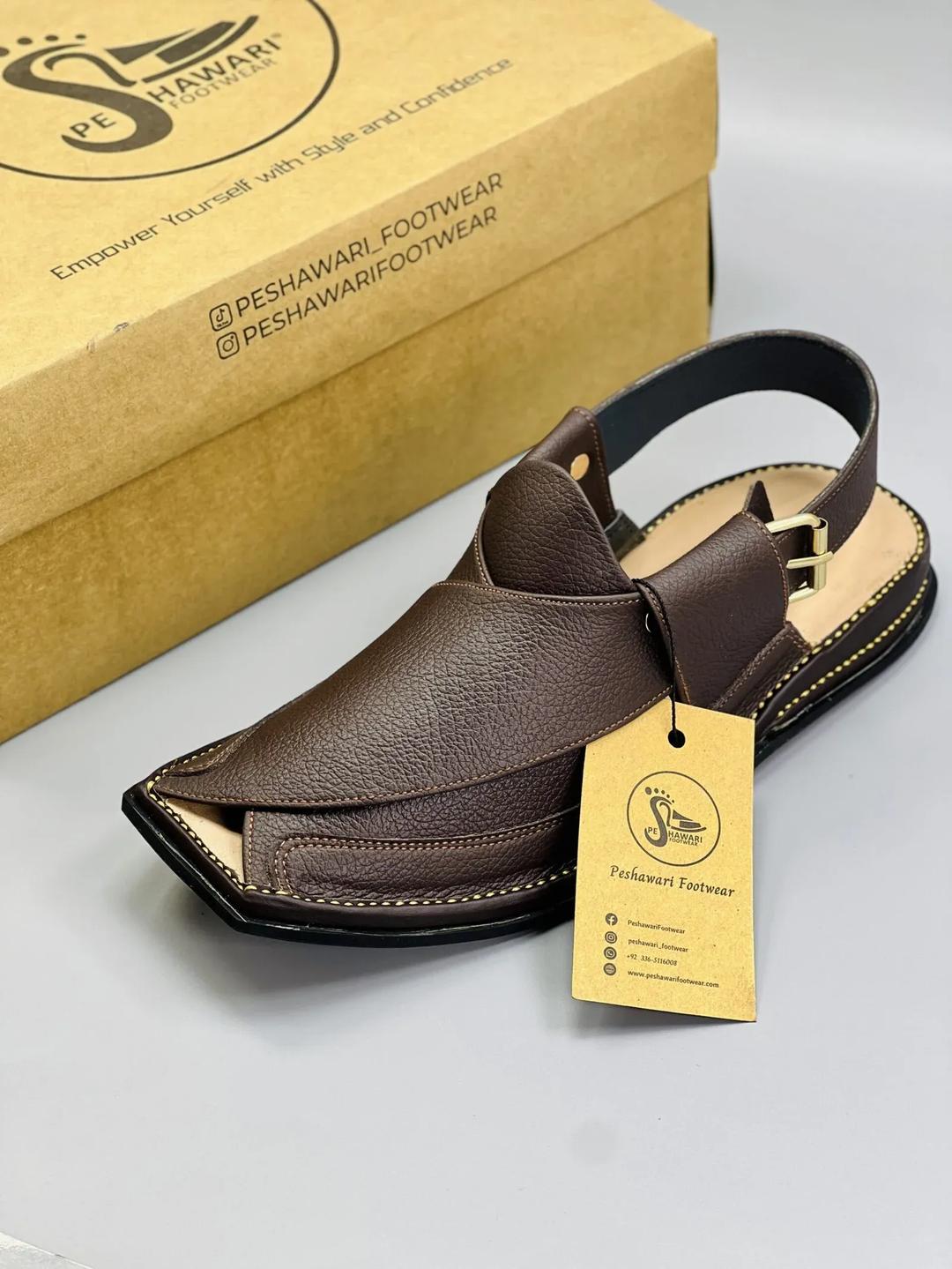 peshawar zalmi inspired brown peshawari chappal – premium leather