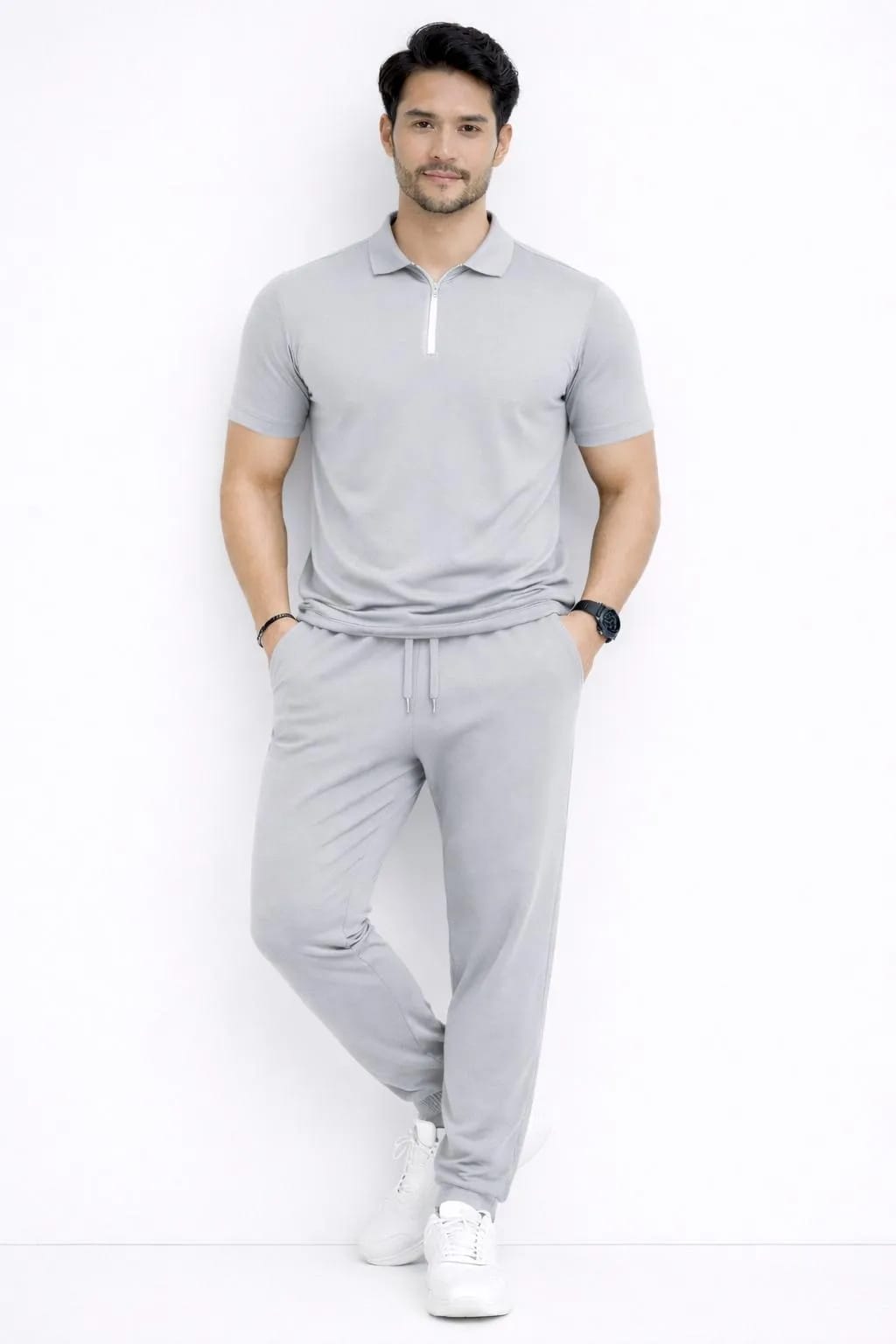 men's premium plain track suit set