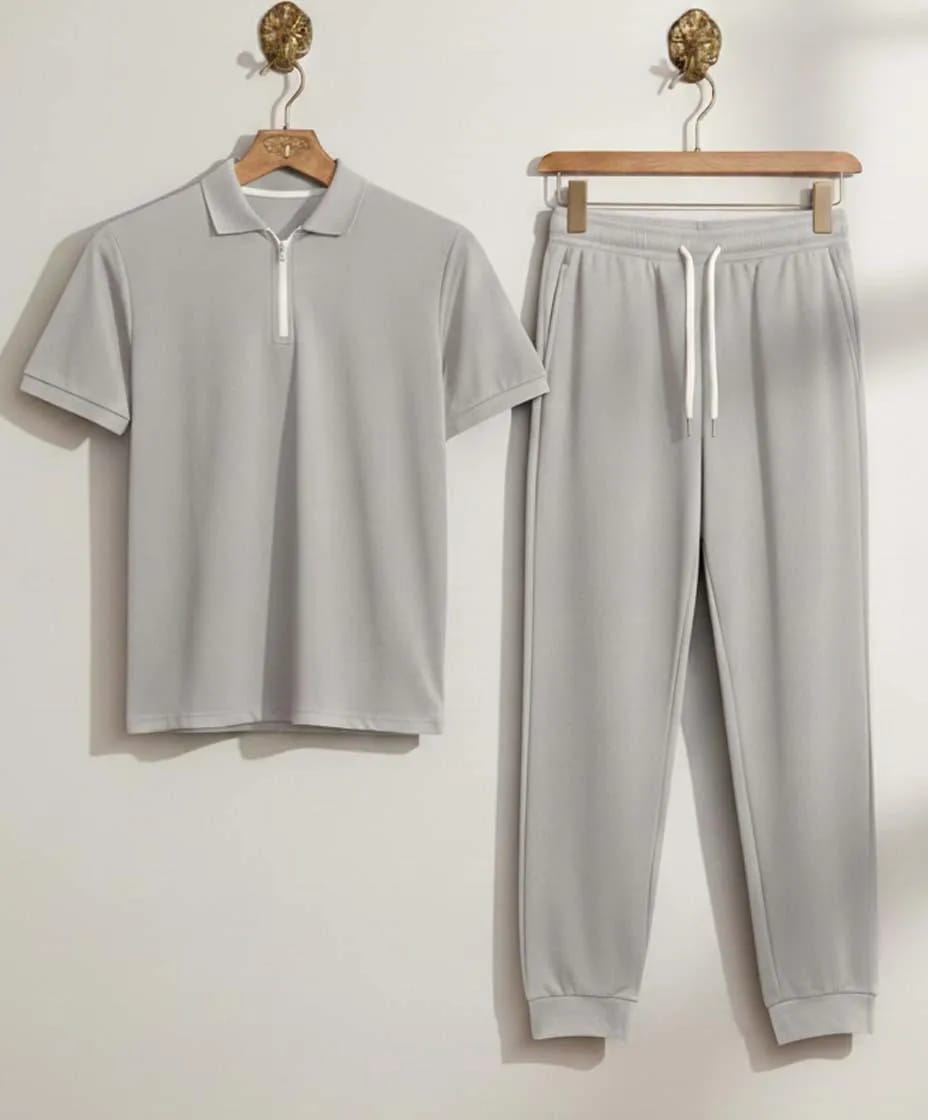 men's premium plain track suit set