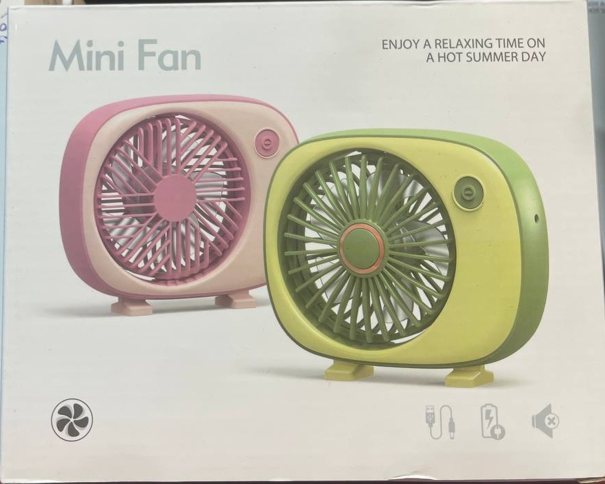 mini usb rechargeable desktop fan portable personal cooling fan with adjustable speed quiet operation compact table fan for office home study travel use!
