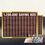12 lakh money saving box – wooden cash saving box for big goals