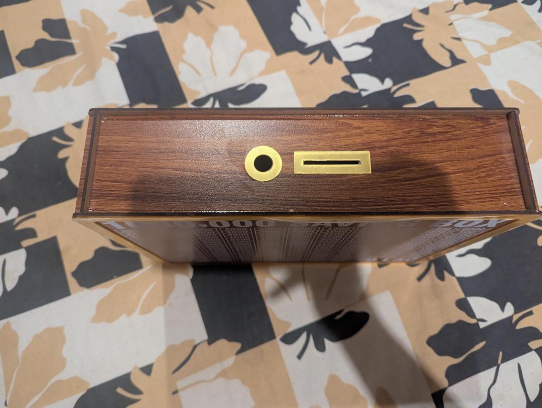 wooden 10 lakh saving box with target chart