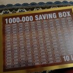 wooden 10 lakh saving box with target chart