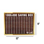 wooden 10 lakh saving box with target chart