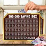 wooden 500,000 pkr saving box with chart