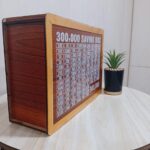 wooden 300,000 saving box challenge chart