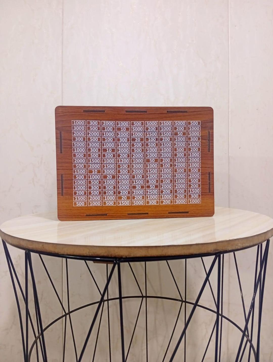 wooden 300,000 saving box challenge chart
