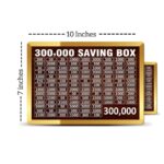 wooden 300,000 saving box challenge chart