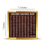 wooden 100,000 pkr saving box with cash tracker
