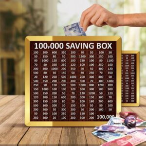 wooden 100,000 pkr saving box with cash tracker
